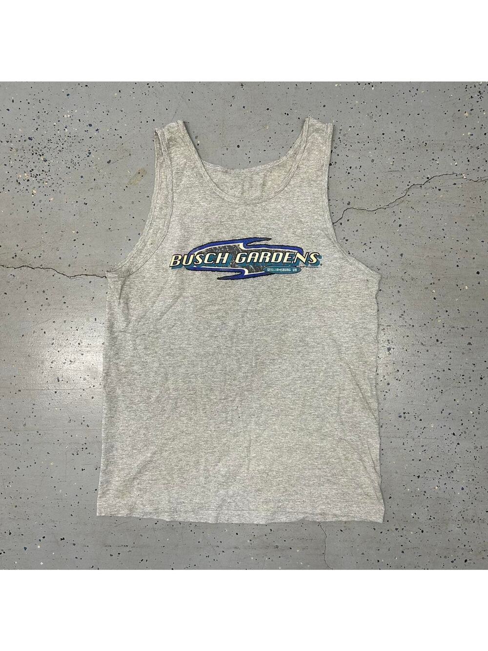 VTG 90s Busch Gardens grey and blue tank top